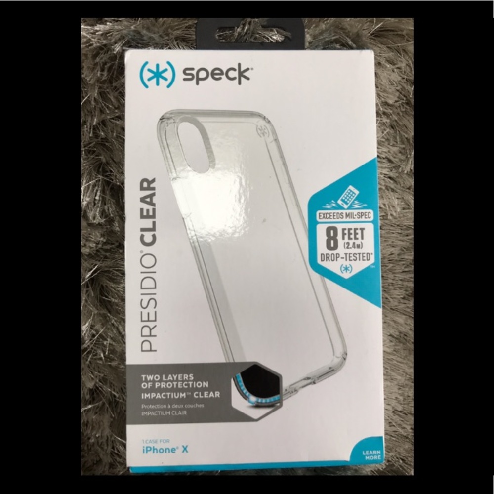 Case Apple iPhone X 10 Clear Grip Speck Silver
